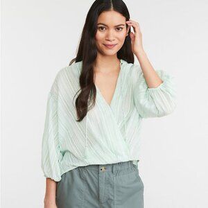 Lou & Grey for LOFT Striped Wrap Shirt | Size:  S